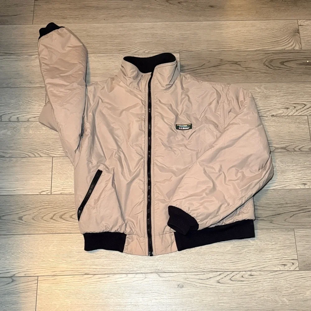 Vintage L.L. Bean Warm Up Jacket 5941 Men’s Small Nylon Fleece Lined USA 90s